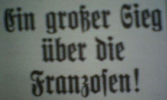 Ein groer Sieg ber die Franzosen
